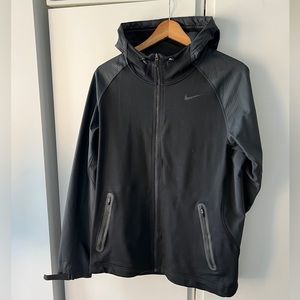 Nike Dri Fit zip up hoodie jacket in Black - S